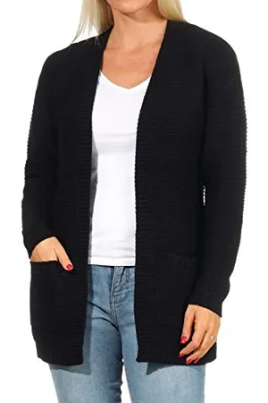 VERO MODA Vmno Name LS Cardigan Noos, Donna, (Black Black), 42 (Taglia Produttore: Small)