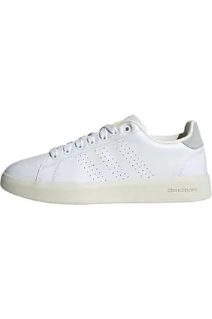 adidas Advantage Premium Leather Shoes, Scarpe Donna, Cloud White/Cloud White/Silver, 43 1/3 EU