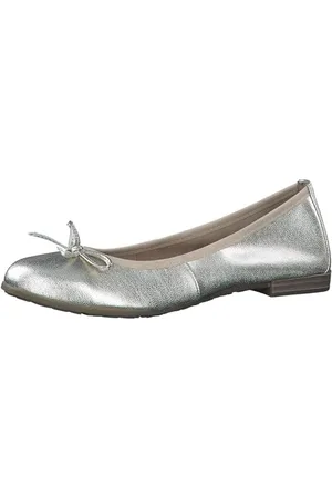 Marco Tozzi Ballerine Donna in Pelle con Fiocco, (Gold), 39 EU