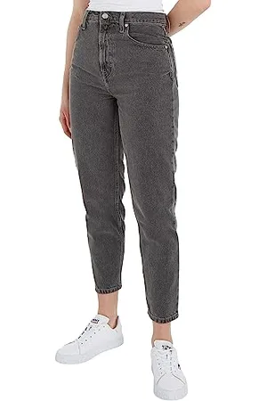 Tommy Hilfiger Mom Jean UHR TPR DG4071 DW0DW16647 Pantaloni di Jeans, ( Black), 24W / 30L Donna