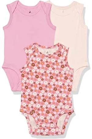 Amazon Body Senza Maniche in Jersey di Cotone Elasticizzato (precedentemente Amazon Aware) Unisex Bimbi, Pacco da 3, , 3-6 Mesi