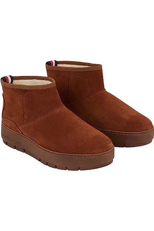 Tommy Hilfiger COOL SUEDE SNOWBOOT FW0FW07662, Donna, Marrone (Natural Cognac), 40 EU