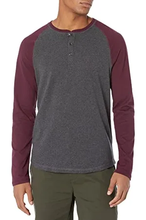 Amazon Maglia con Collo Serafino a Maniche Lunghe Slim Uomo, , S