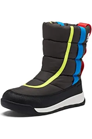 sorel Whitney 2 Puffy Mid WP, Stivali da Neve Impermeabili, Unisex - Bambini e ragazzi, Jet/Black Youth, 36 EU