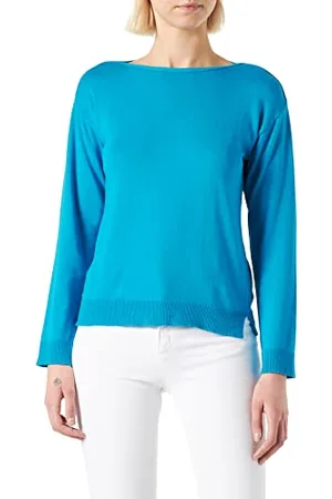 Benetton Maglione 103CD102L Donna, Blu Cielo 3m0, XS