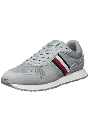 Tommy Hilfiger Sneakers da Runner Uomo Runner Evo Mix Scarpe Sportive, Grigio (Antique Silver), 40 EU