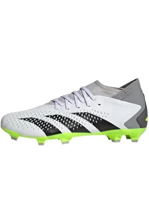 adidas Predator Accuracy.3 Firm Ground Boots, Scarpe da Calcio Unisex-Adulto, Cloud White/Core Black/Lucid Lemon, 46 EU