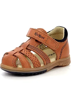 Kickers Platiback, Sandali Bimbo 0-24, Marrone (Camel 114), 19 EU