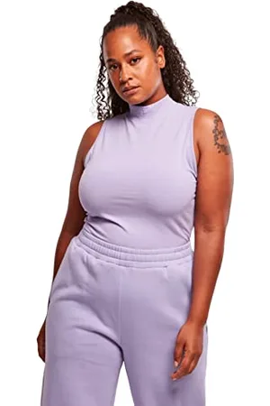 Urban classics Body Donna a Lupetto con Collo Alto e Maniche Lunghe, Dolcevita Smanicato in Jersey Elasticizzato, Anche Taglie Extra-Large XS - 5XL