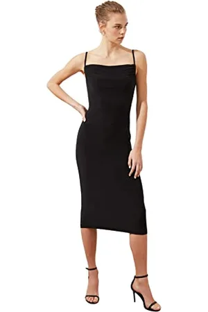 Trendyol Midi Bodycon Slim Fit Knit Dress Vestito, , L Donna