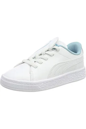 PUMA Basket Crush AC Inf, Scarpe da Ginnastica Bambina, Bianco White Milky Blue, 21 EU