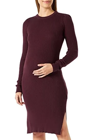 Noppies Maternity Dress Piggott Long Sleeve Vestito, Wine tasting-P983, XXL Donna
