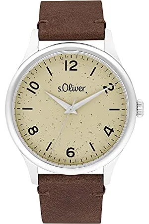 QS by s.Oliver Orologio da polso da Uomo al quarzo Analogico, con Cinturino in pelle, , resistente all