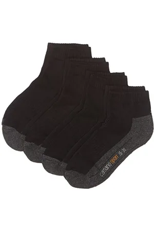 Camano 5932 Sport Quarter 4 Paar Calze Sportive, (Schwarz (Black 05), Taglia Produttore: 43/46 (Pacco da 4) Uomo
