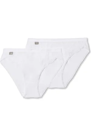 Playtex Full Brief Cotton And Lace x2 Slip, , S (Pacco da 2) Donna