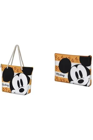 Disney Topolino Orange - Borsa da Spiaggia + Borsa da Toilette