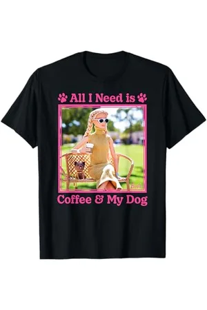 Barbie Tutto ciò di cui ho bisogno è caffè e il mio cane Maglietta