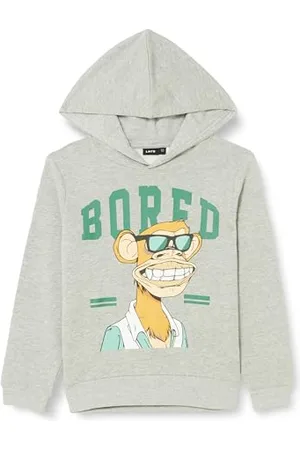 NAME IT Nlnnuk Boredofdirectors Sweat Wh Bru Sky Felpa con Cappuccio, , 146/152 cm Unisex-Adulto