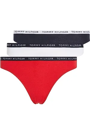 Tommy Hilfiger Slip Donna Confezione da 3 Intimo, (Desert Sky/White/Primary Red), M