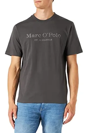 Marc O’ Polo Marc OߴPolo Uomo T-Shirt in Cotone bio con Scollo Rotondo, (Grau), L