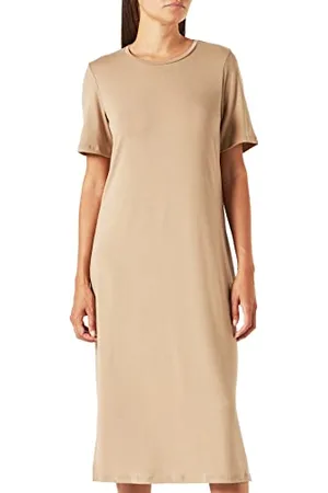 Pieces® Pconika SS Midi Dress Noos-Vestito Abito, Visone Argenteo, L Donna