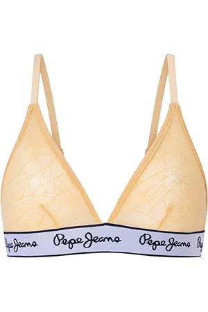 Pepe Jeans Mesh Bra A, Reggiseno Donna, (Yellow),L