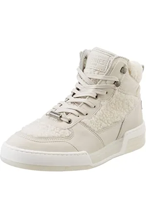 Shabbies Amsterdam Amsterdam Shs1221 Mid Top Sneaker Nappa Leather Fur Detail, Scarpe da Ginnastica Donna, , 42 EU