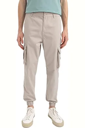 DeFacto Z6555AZ, Pantaloni Felpati, Uomo, Pietra, 34W / 32L