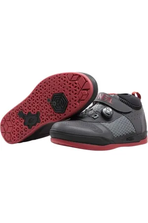 Oneal | Scarpe da Mountain Bike | MTB Downhill Freeride | Vegan | SPD Pedal Plate Compatible, Quick Lace System, Breathable | Session SPD V.22 Shoe | Adult | Grey Red | Size 38