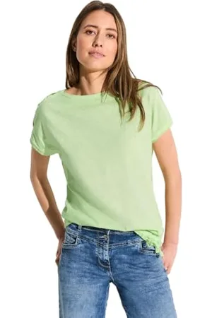 CECIL B321509 Maglietta in Cotone, Matcha Lime, XS Donna