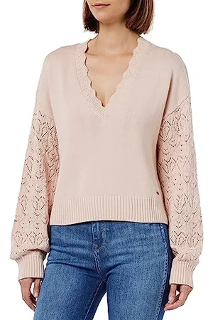 Pepe Jeans Damara V Neck, Maglione Donna, (Ash Rose),M