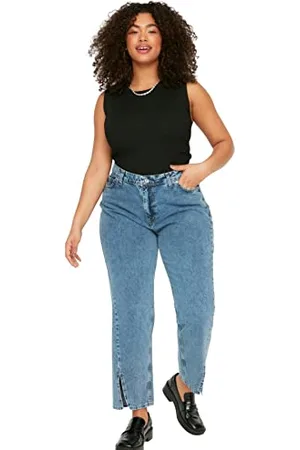 Trendyol High Waist Loose Plus Size Jeans, , 48 Donna