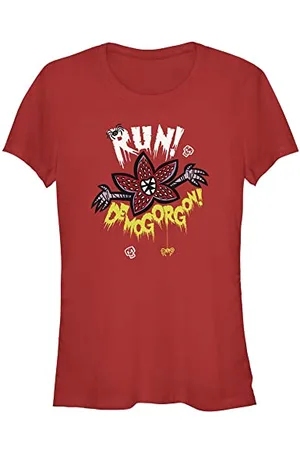 Stranger Things Run Away Maglietta a Maniche Corte T-Shirt, Colore: , S Donna