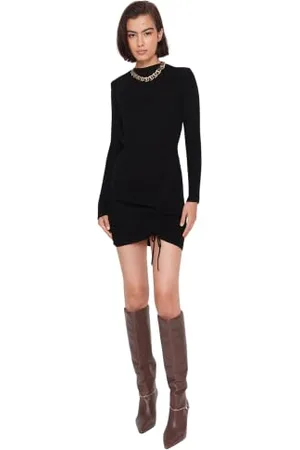 Trendyol Abito da Donna Aderente Girocollo Vestito, , S