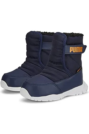 PUMA Nieve Boot WTR AC Inf, Scarpe da Ginnastica Unisex-Bambini, Peacoat-Vibrant Orange, 27 EU
