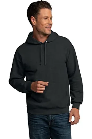 Fruit Of The Loom Eversoft Fleece-Hoodies, Pullover & Durchgehender Reißverschluss, Feuchtigkeitsableitend und Atmungsaktiv, Größen S-4x Camicia, Erica Nera, XXL Unisex-Adulto