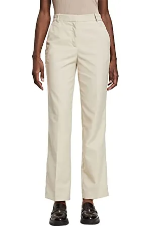 ESPRIT Wide Leg Trousers Pantaloni a Gamba Larga, (Light Taupe), 32W x 32L Donna