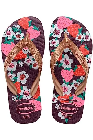 Havaianas Flores, Infradito Unisex - Bambini, Multicolore (Melanzana/Oro Rosa), 25/26 EU