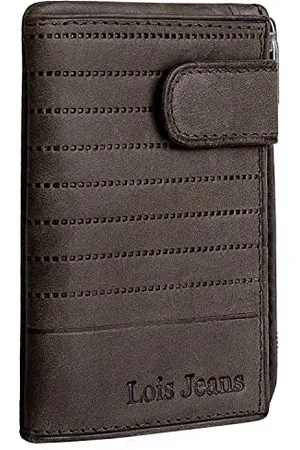 Lois Portachiavi Uomo. Borsa portachiavi in vera pelle. Portachiavi Auto. Portamonete Uomo con protezione RFID - Porta Monete Uomo con Chiusura a Cerniera