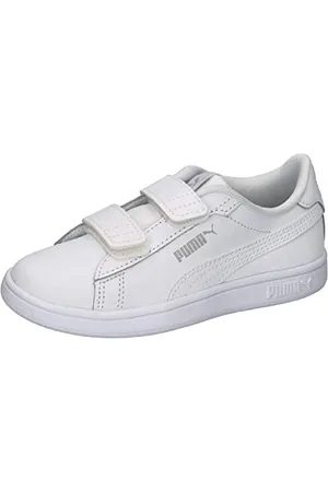 PUMA Smash 3.0 L V Inf, Sneaker Unisex-Bambini, White Cool Light Gray, 20 EU
