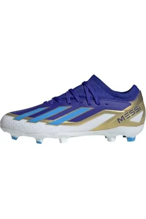 adidas X Crazyfast.3 Fg J Messi, Scarpe da Ginnastica, Dark Blue/Silver Met./Semi Flash Aqua