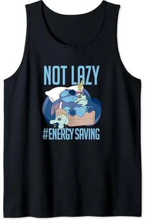 Disney Lilo & Stitch Sleeping Not Lazy Hashtag Energy Saving Canotta