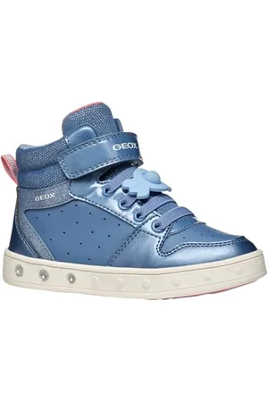 Geox J Skylin Girl B, Scarpe da Ginnastica, Dk Sky/LT Coral, 37 EU