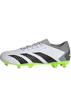 adidas Predator Accuracy.3 L FG, Scarpe da Calcio Unisex-Adulto, Cloud White/Core Black/Lucid Lemon, 44 2/3 EU