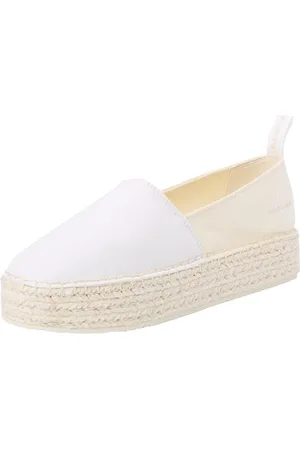 Calvin Klein Jeans Donna Espadrillas Platform con Zeppa, Multicolore (Creamy White/White), 39