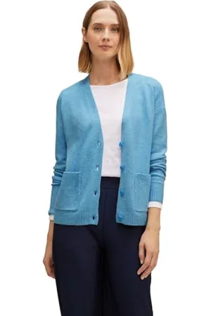 Street one A253689 Maglione Cardigan, Light Aquamarine Blue Mel, 50 Donna