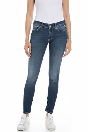 Replay Jeans da Donna New Luz Skinny Fit Hyperflex con Elasticità, Blu , 23W / 32L