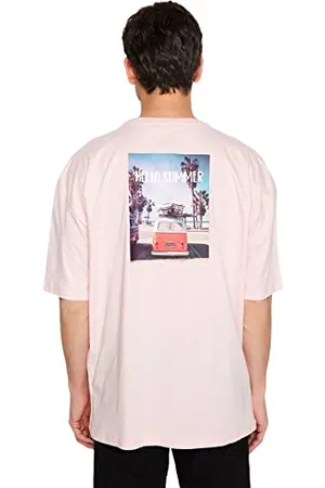 Trendyol T-Shirt Basic Girocollo in Maglia da Uomo, vestibilità Regolare