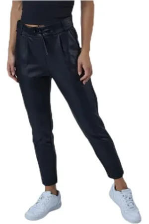 ONLY ONLPOPTRASH Easy Coated Pant Pnt Noos Pantaloni, Black, M Donna