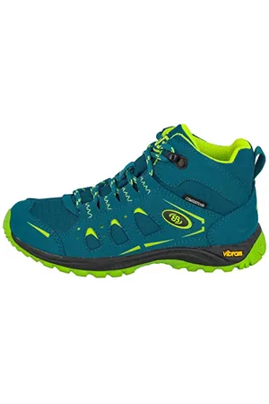 BRUTTING Morelia Scarpe da Trekking e Outdoor Unisex - Bambini e ragazzi, Blu Petrol/Lemon, 29 EU